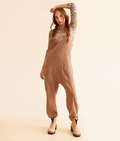 Free People High Roller Denim Jumpsuit FULL_LEFT_SIDE