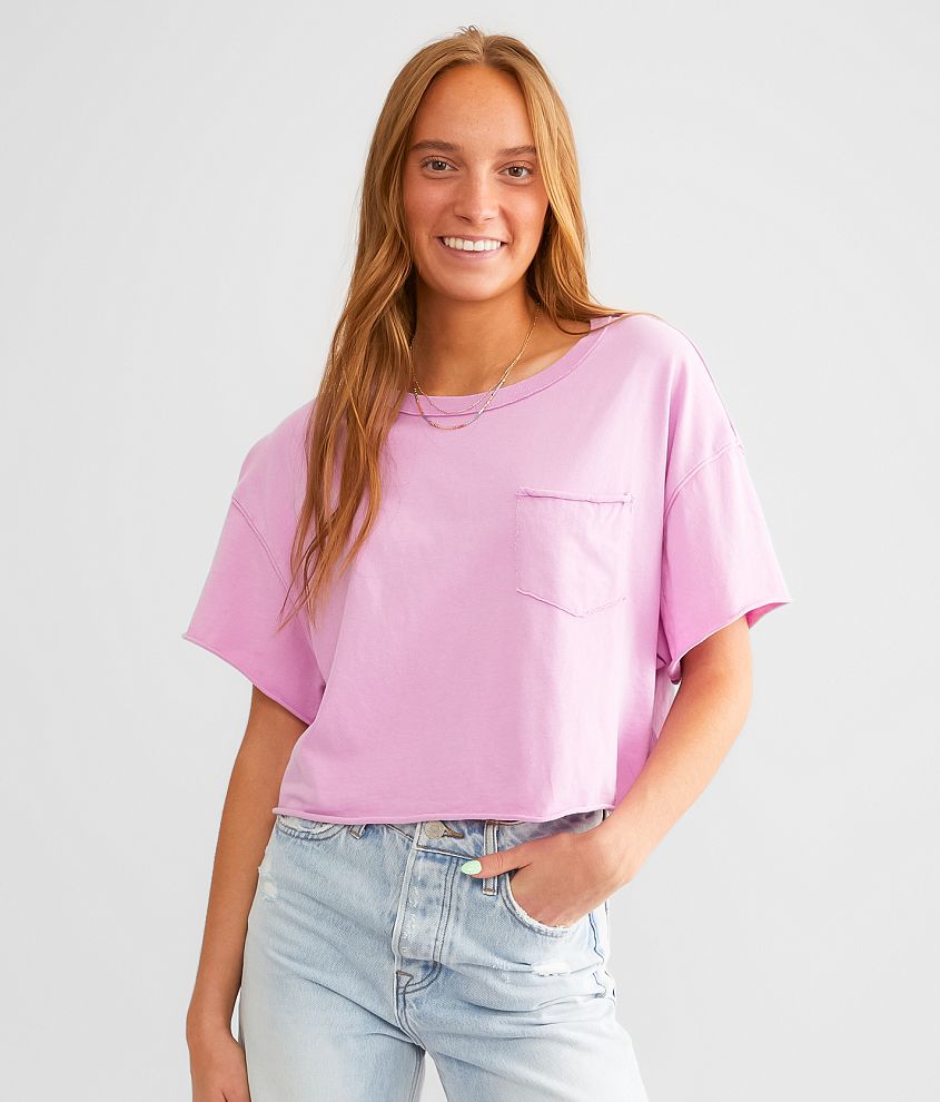 Free People Fade Into You Cropped T-Shirt - Women's T-Shirts in Orchid  Frosting