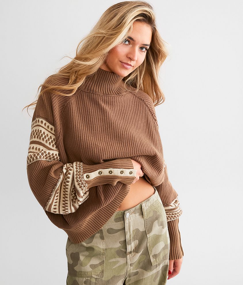 Free People Get Cozy Pullover - Women's Shirts/Blouses in Hot Fudge Combo