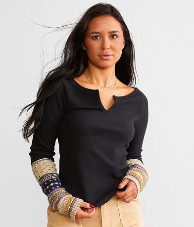 Free People Cozy Craft Cuff Thermal front view