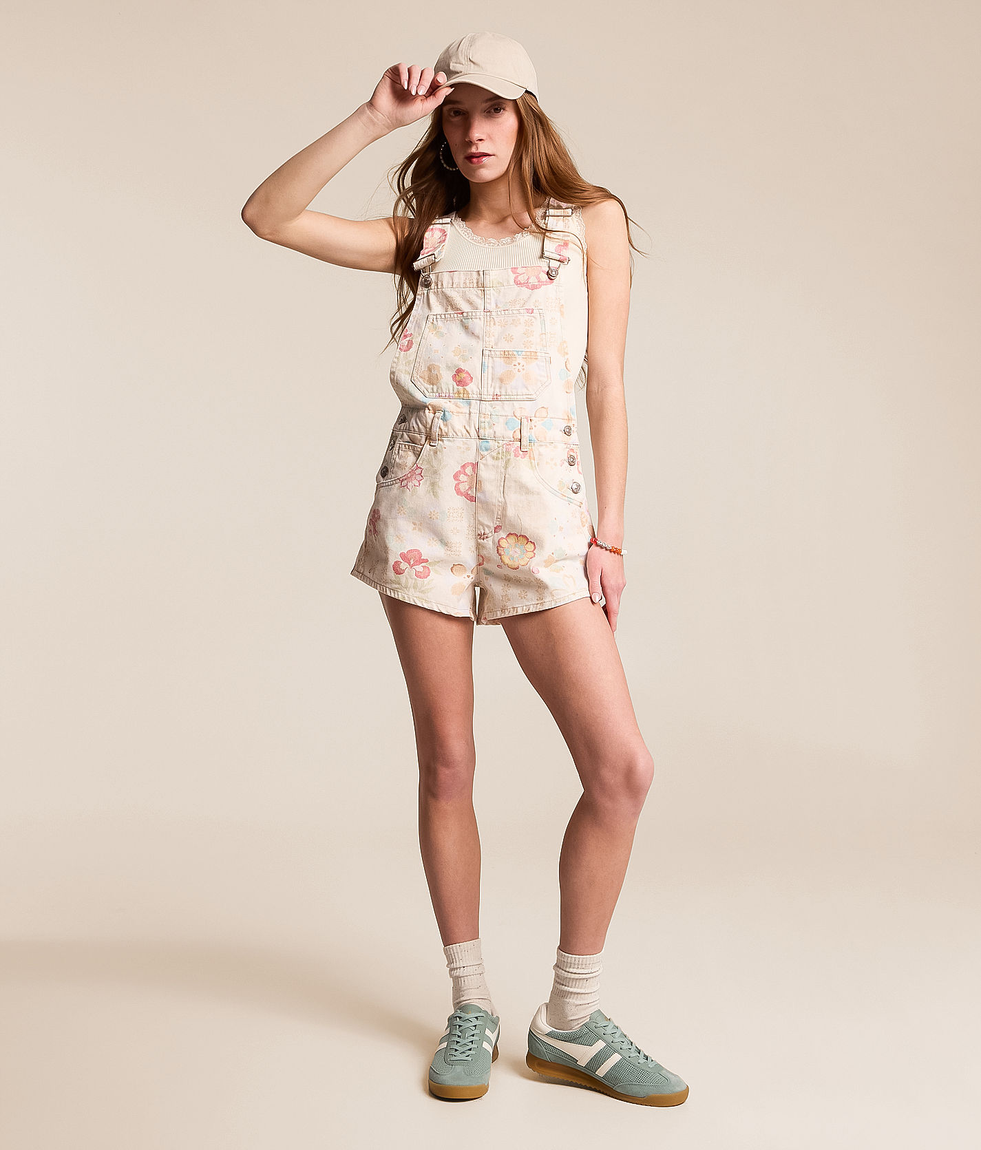 Free People Ziggy Floral Overall Short - Women's Rompers