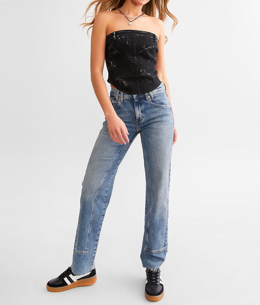 Free People Risk Taker Straight Stretch Jean