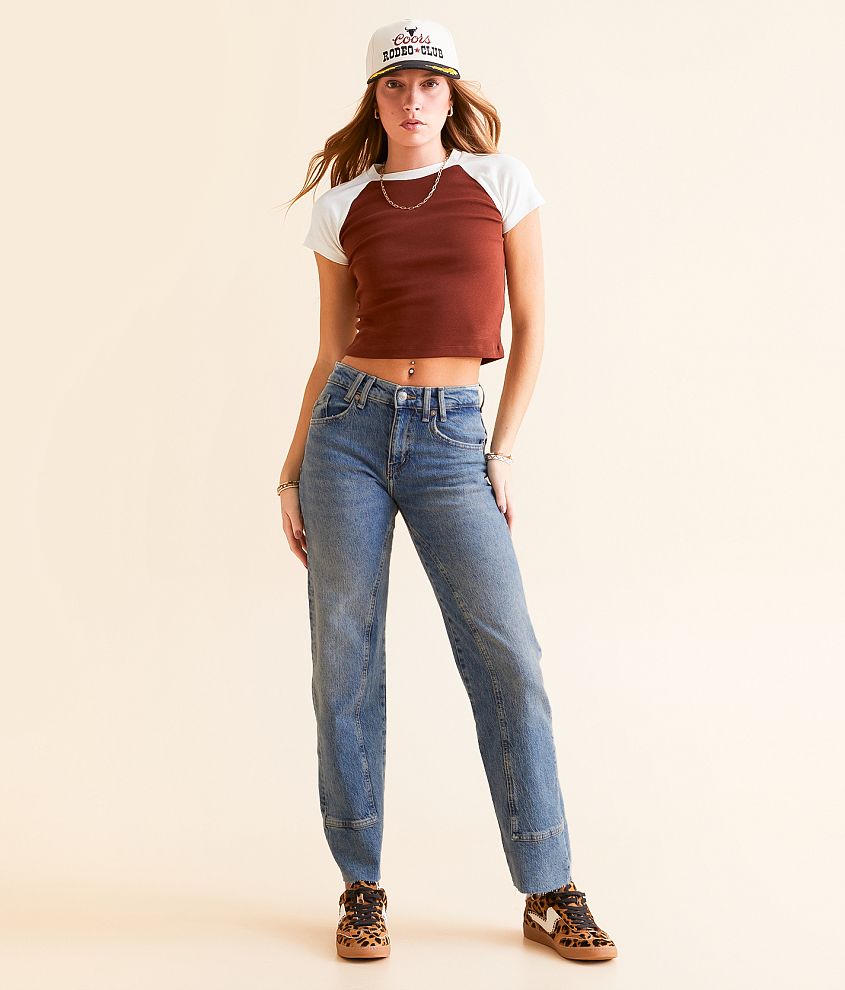 Free People Risk Taker Straight Stretch Jean front view