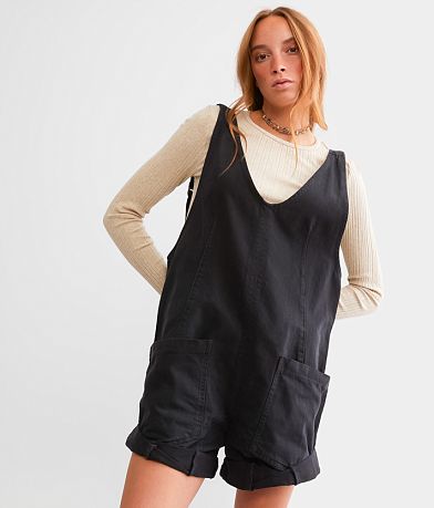 Free People High Roller Overall Short front view