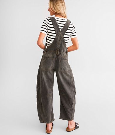 Free People We The People Good Luck Barrel Overalls back view
