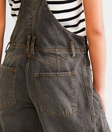 Free People We The People Good Luck Barrel Overalls back pocket view