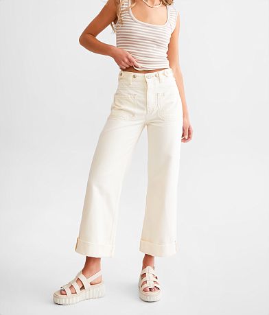 Free People Palmer Wide Leg Cuffed Jean front view