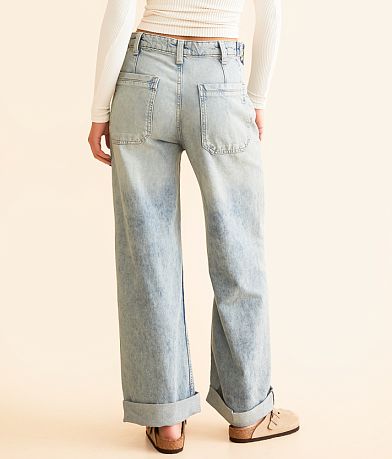 Free People Palmer Wide Leg Cuffed Jean BACK