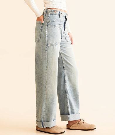Free People Palmer Wide Leg Cuffed Jean FULL_LEFT_SIDE