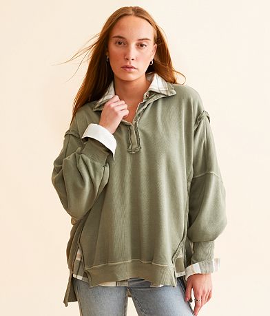 Free People Camden Oversized Henley front view