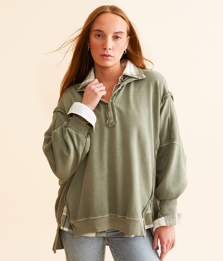 Free People Camden Oversized Henley front view