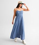 Free People Just Jill Denim Maxi Dress - Women's Dresses in Blissful Blue |  Buckle