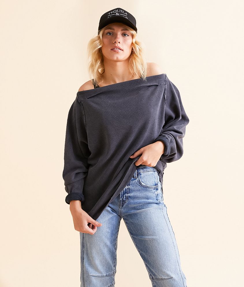 Free People Sammie Off The Shoulder Thermal front view