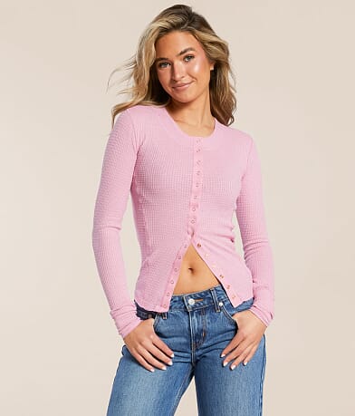Free People Going Places Cardi Top front view