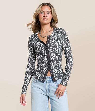 Free People Going Places Cardi Top front view