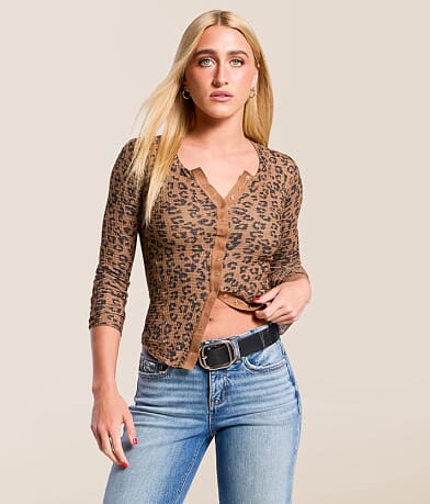 Free People Going Places Cardi Top front view