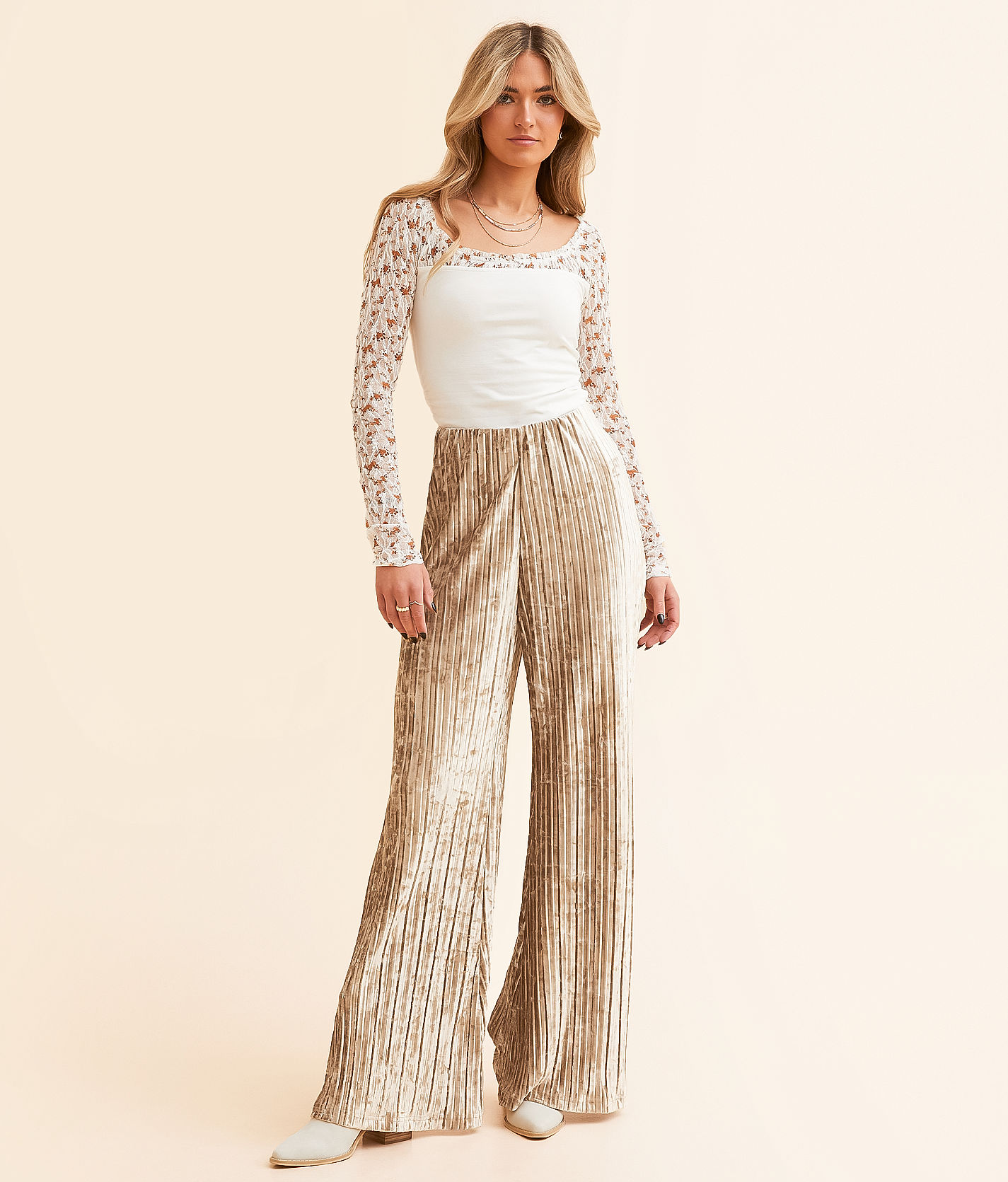 Free People Star Sign Velvet Flare Pant - Women's Pants in