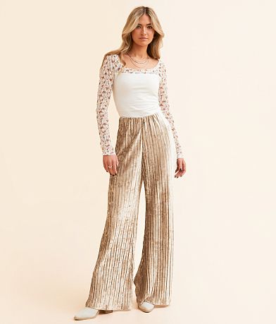 Free People Star Sign Velvet Flare Pant front view