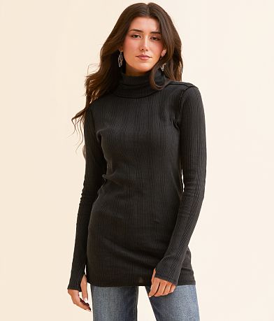 Free People Brynn Turtleneck Tunic Top full left side view