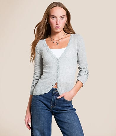 Free People Big Love Cardi Top front view