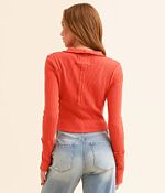 Free People Midnight Half Zip Cropped Pullover - Women's