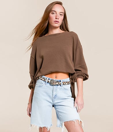 Free People Total Eclipse Oversized Top front view