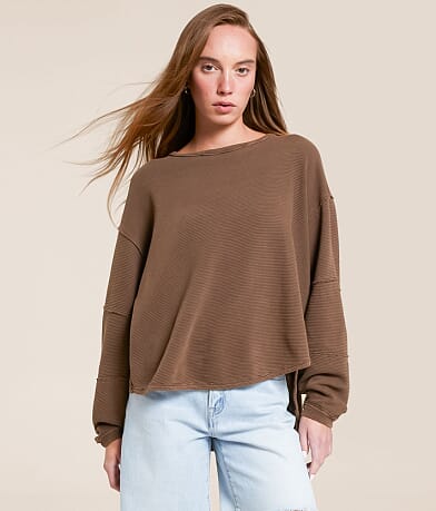 Free People Total Eclipse Oversized Top full right side view
