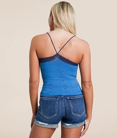 Free People Jules Seamless Cropped Cami Tank Top back view