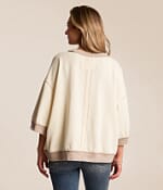 NWT Free People Shiloh Quilted Sweatshirt Pullover Zip Swing Hi Lo Wine