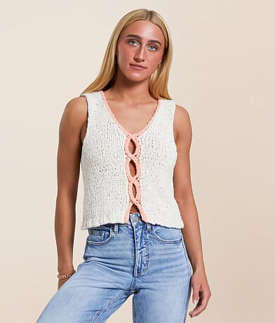Free People Sicily Sweater Tank Top front view