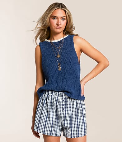 Free People Sicily Sweater Tank Top front view