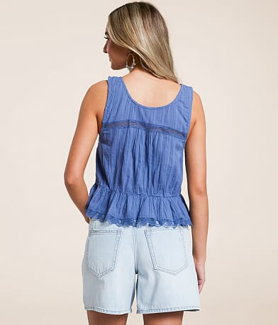 Free People Alana Cropped Tank Top BACK