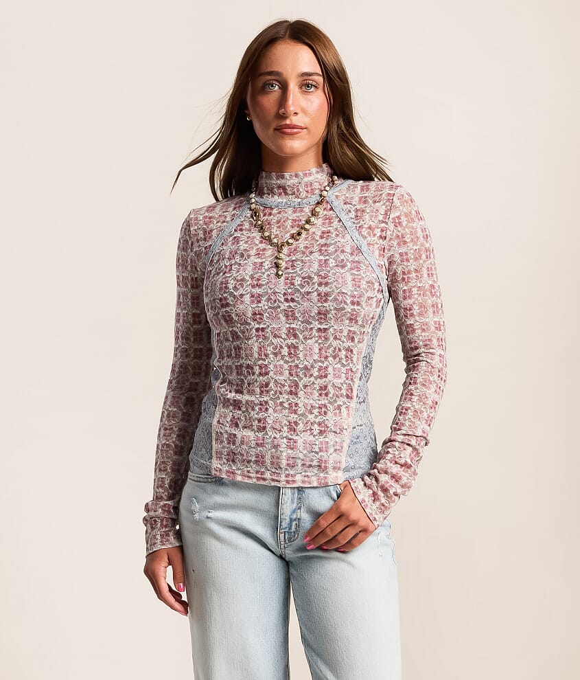 Lyric Plaid Layering Top