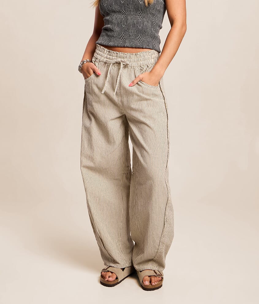 Something Good Striped Barrel Pant