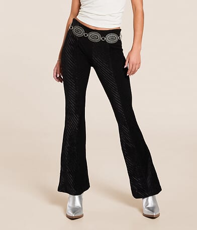 Free People Penny Pull-On Velvet Flare Pant front view