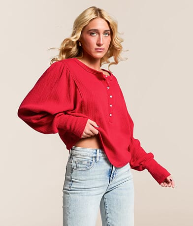 Free People Quinn Henley Thermal front view