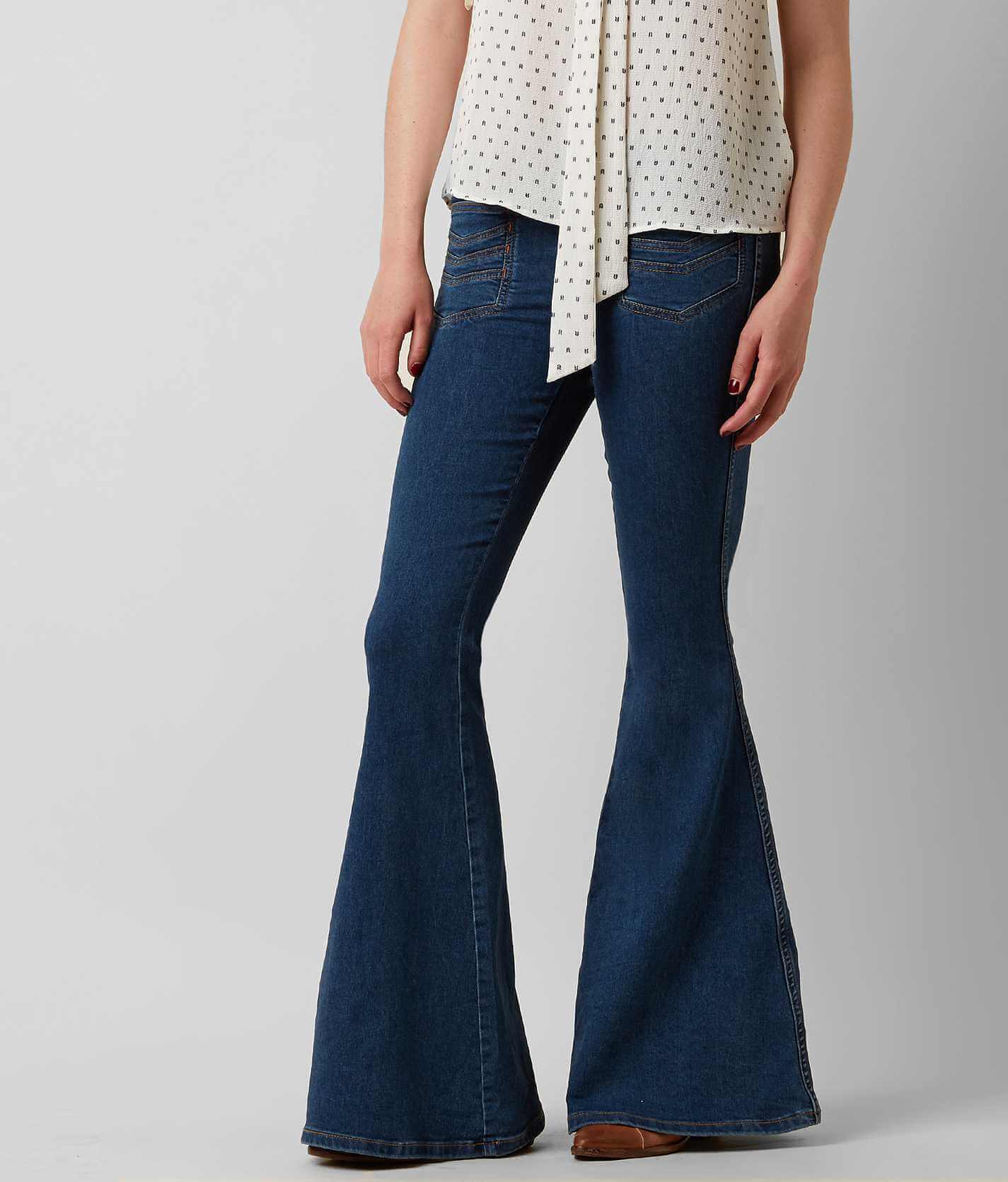 free people high waisted flare jeans