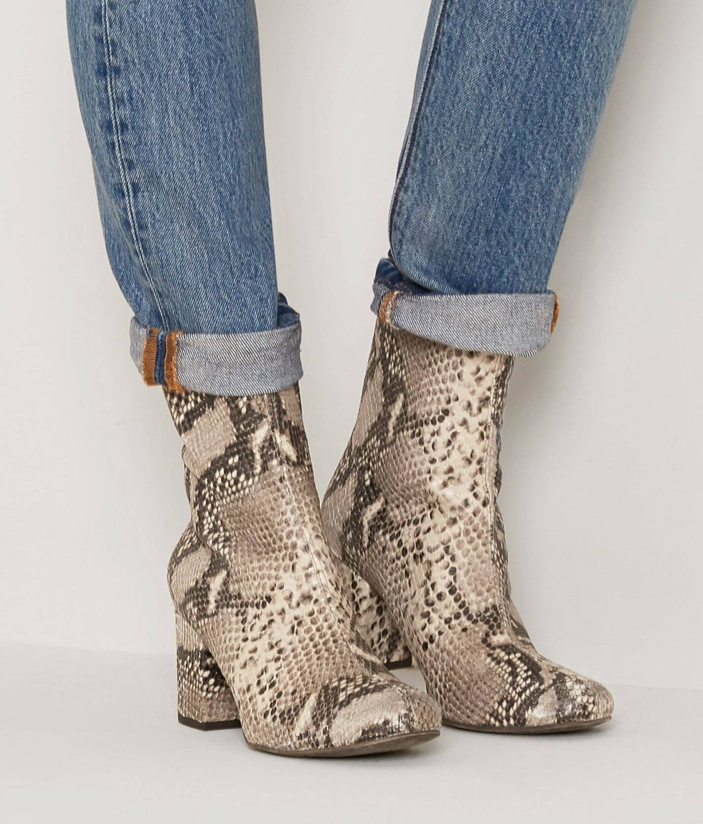 Free People Cecile Ankle Boot - Women's Shoes in Tan Snake
