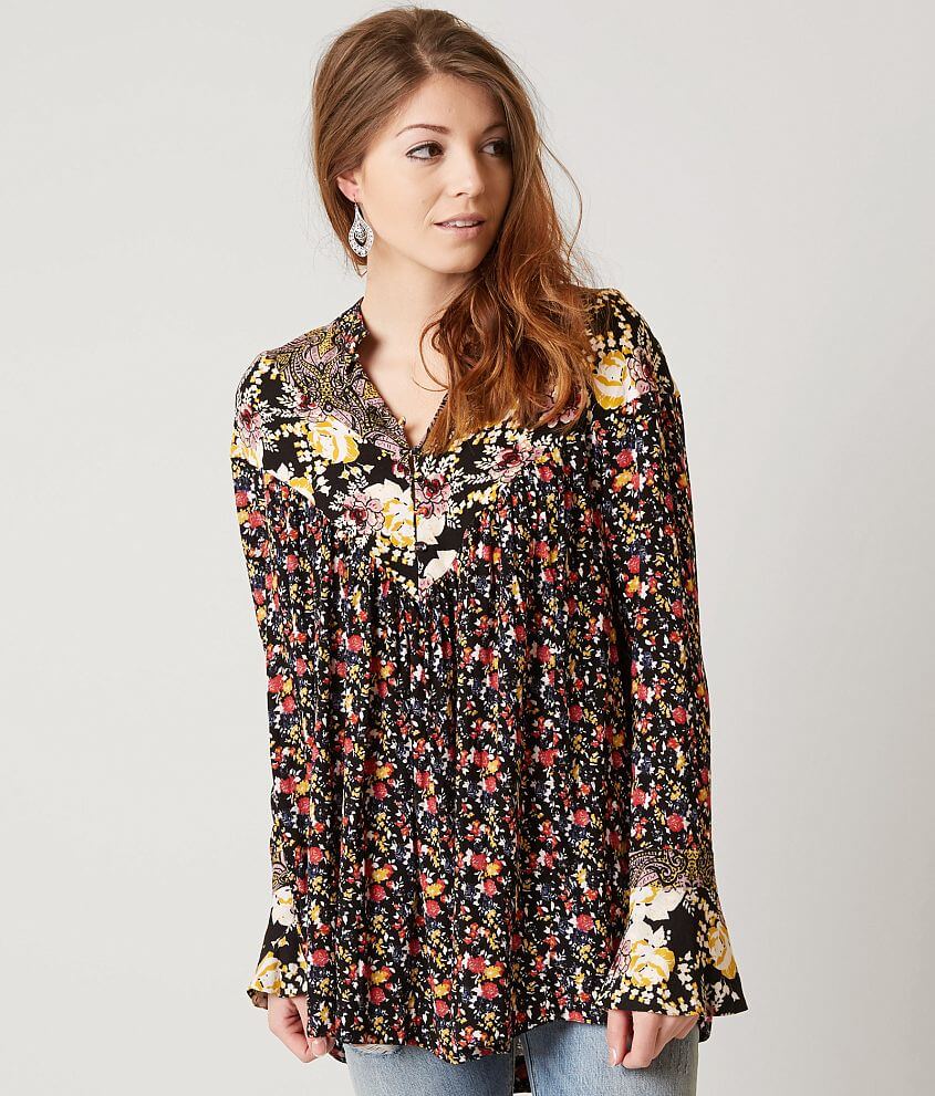 Free People Wildflower Fields Henley Top front view