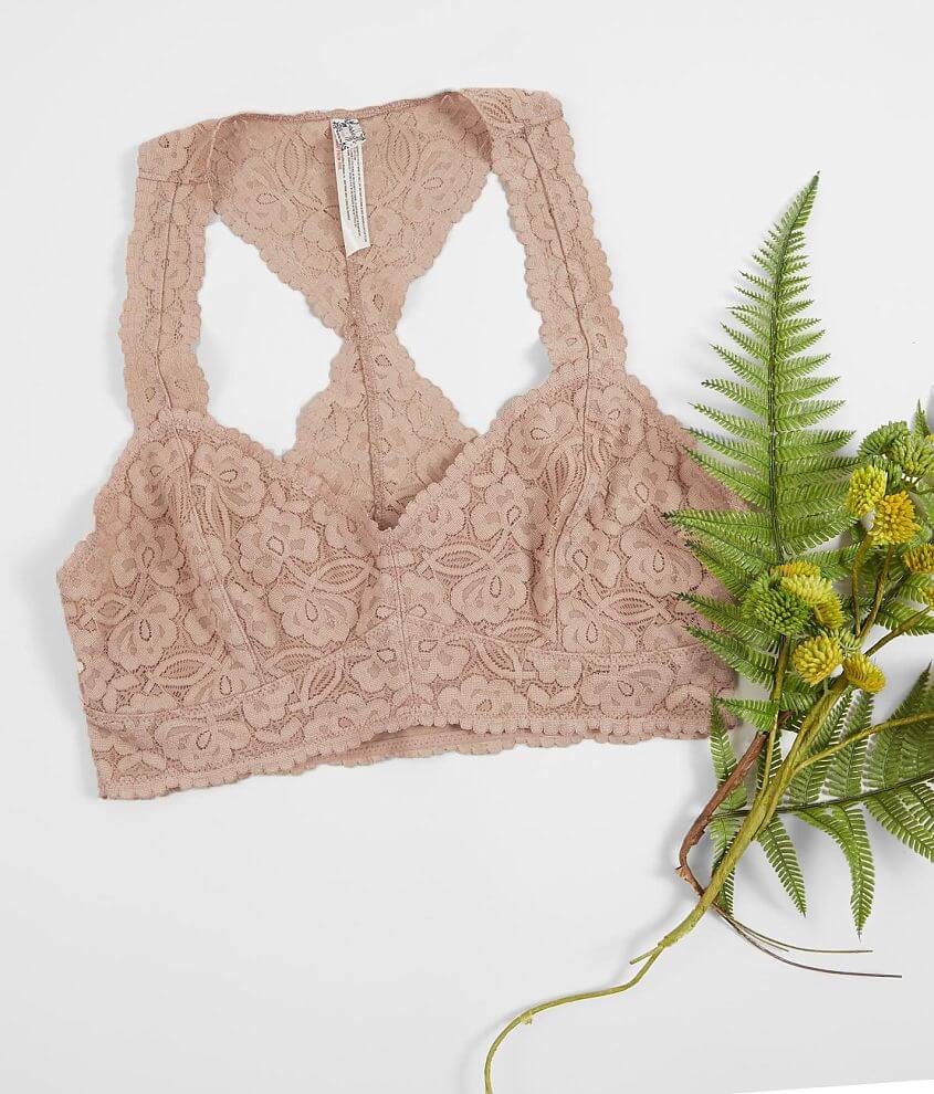 Free People Galloon Lace Racerback Bra in Nude