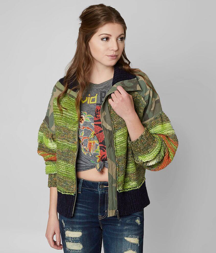 Free People Camo Clash Jacket front view