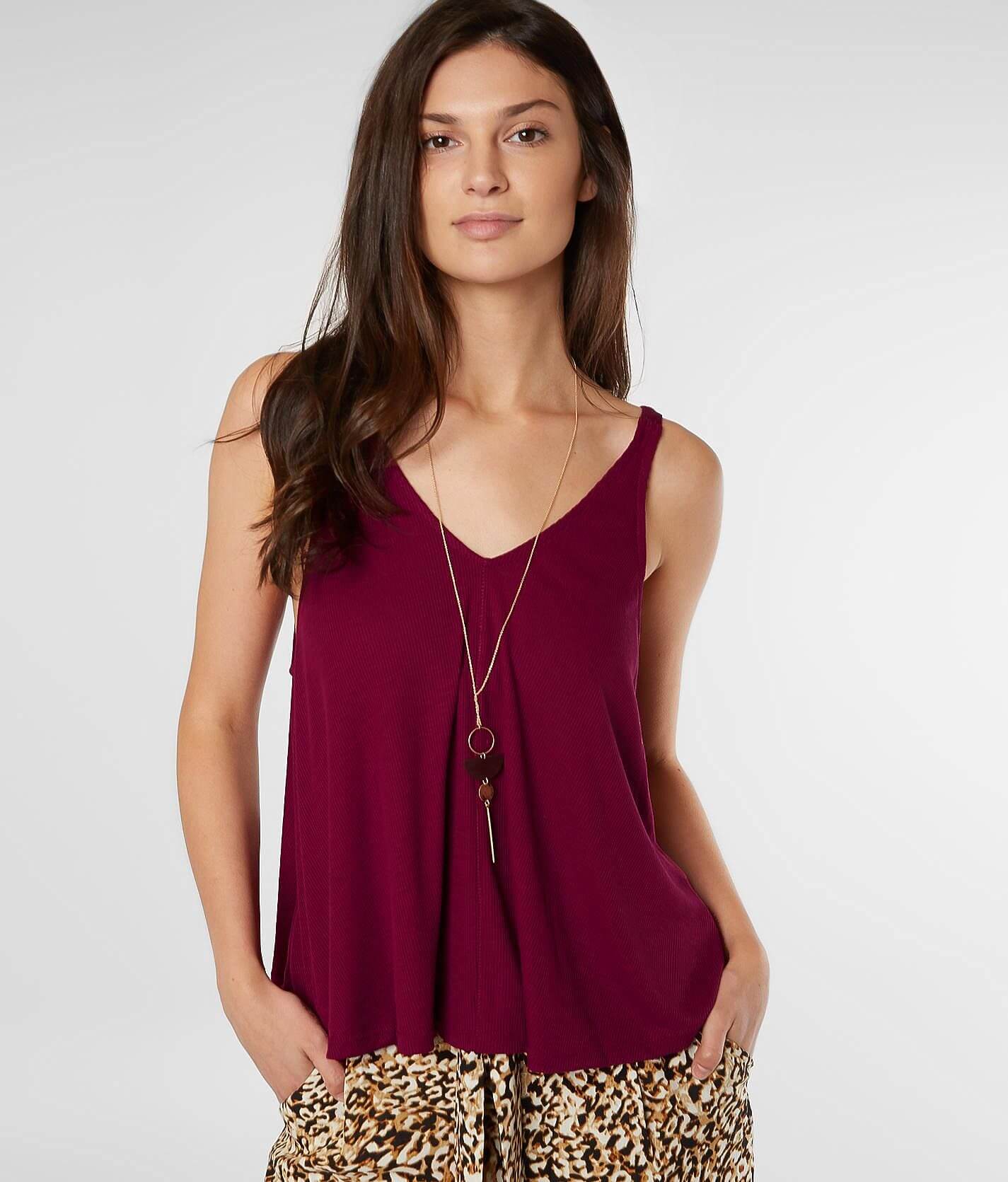 Free People Dani Tank Top - Women's Tank Tops in Sangria | Buckle