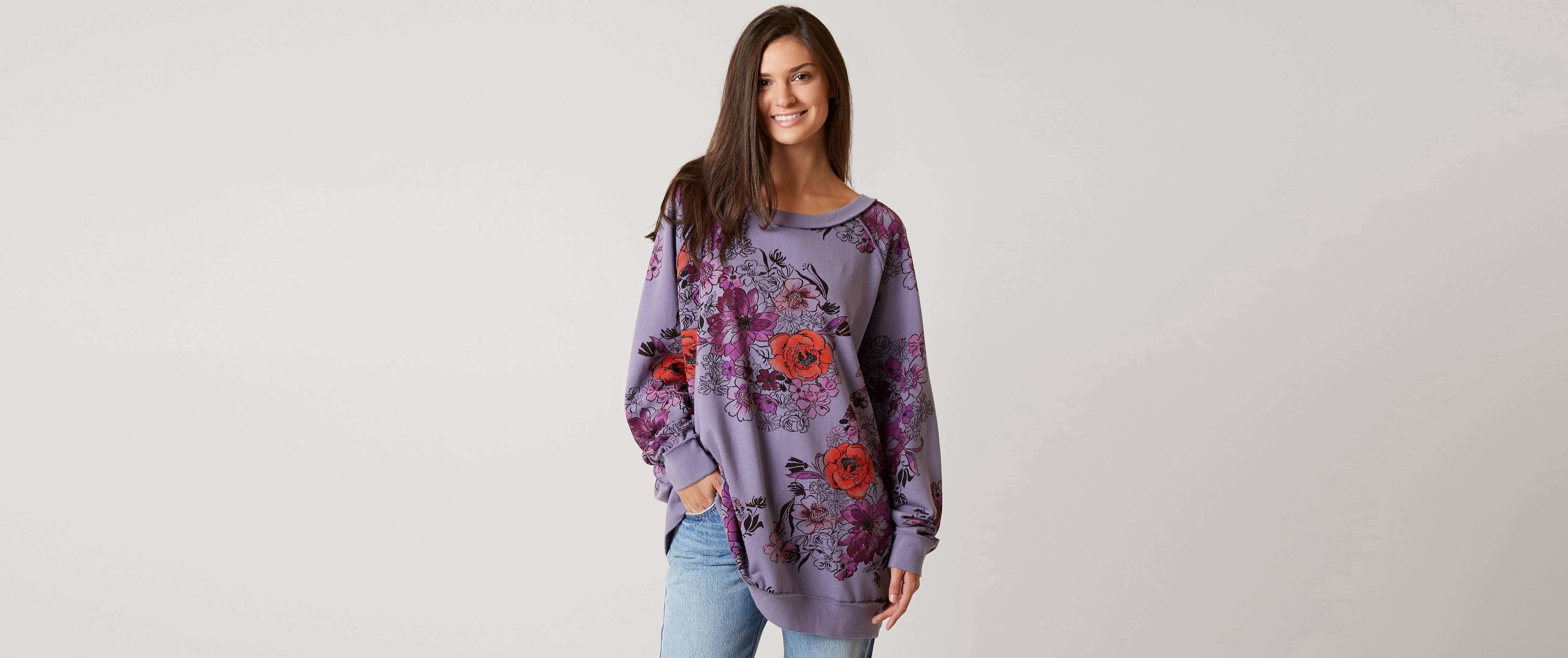 free people floral sweatshirt