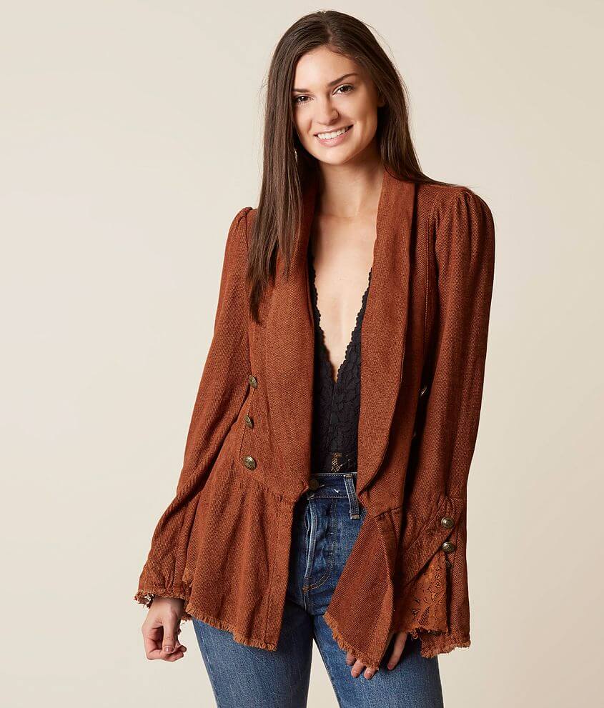 Free People Flared Blazer front view