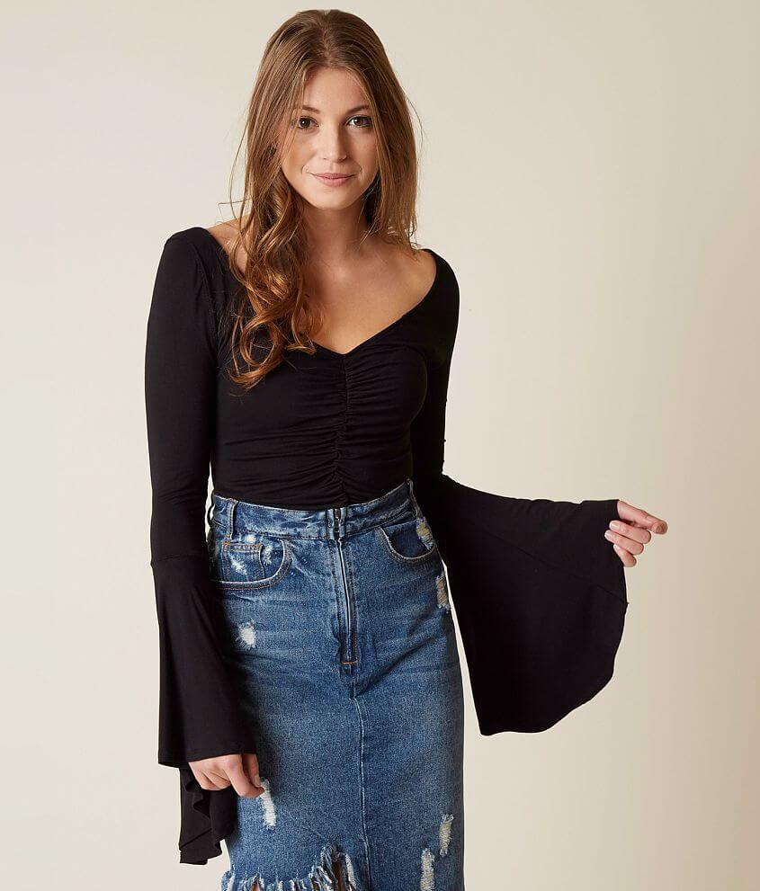 Free People Bell Top - Women's Shirts/Blouses in Black | Buckle