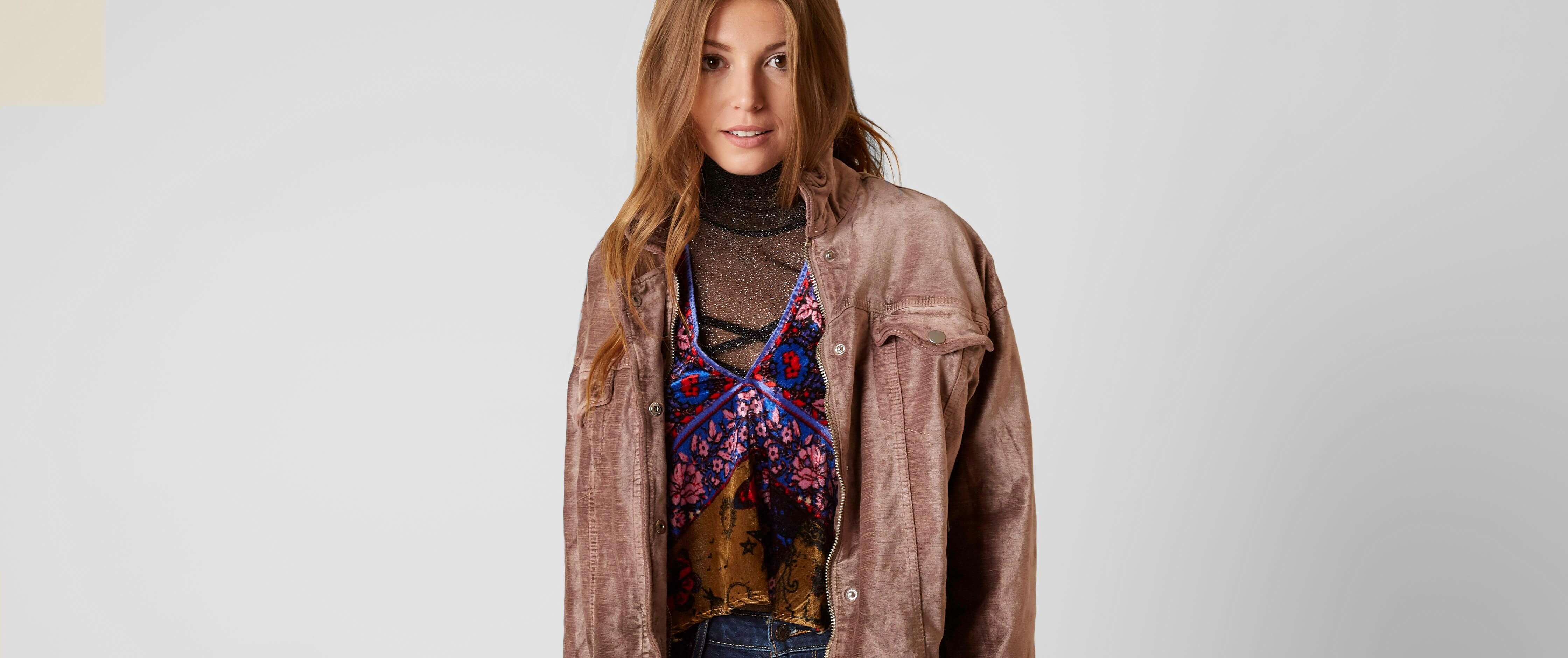 free people velvet trucker jacket
