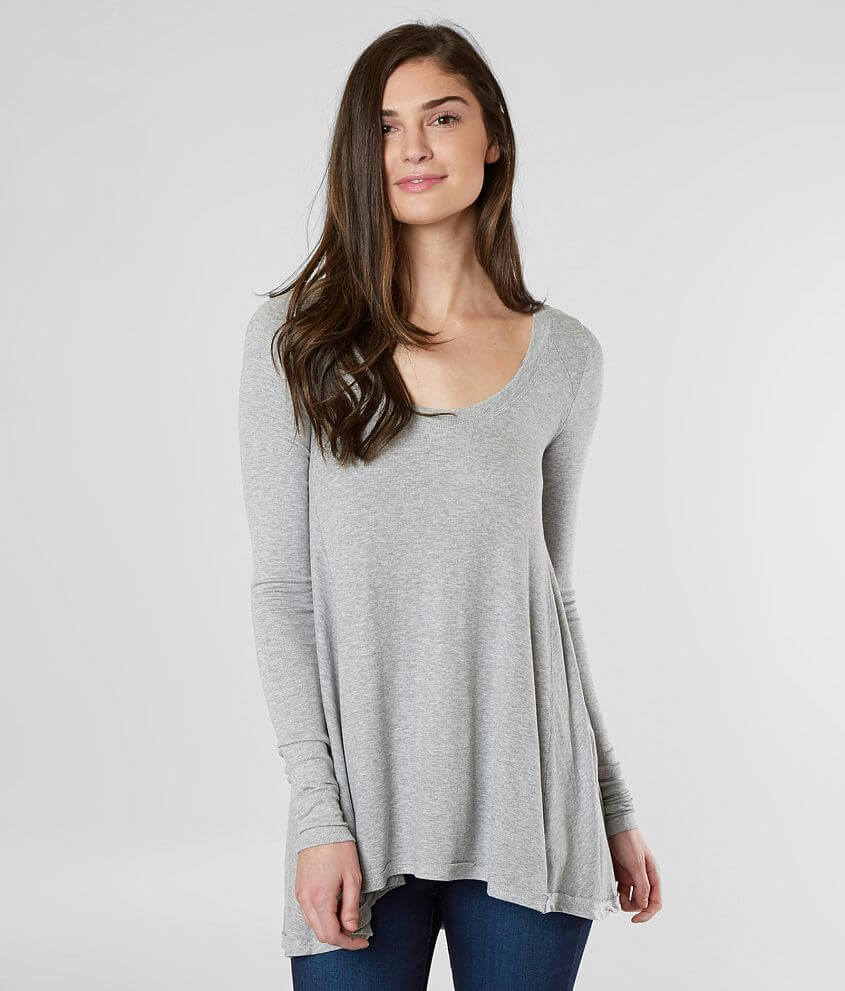 Free People Flowy January Top - Women's Shirts/Blouses in Grey | Buckle