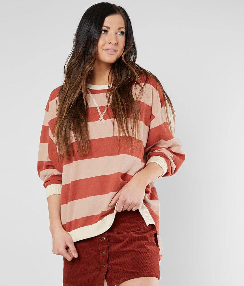 Free People Surfin On Your Stripes Sweater front view