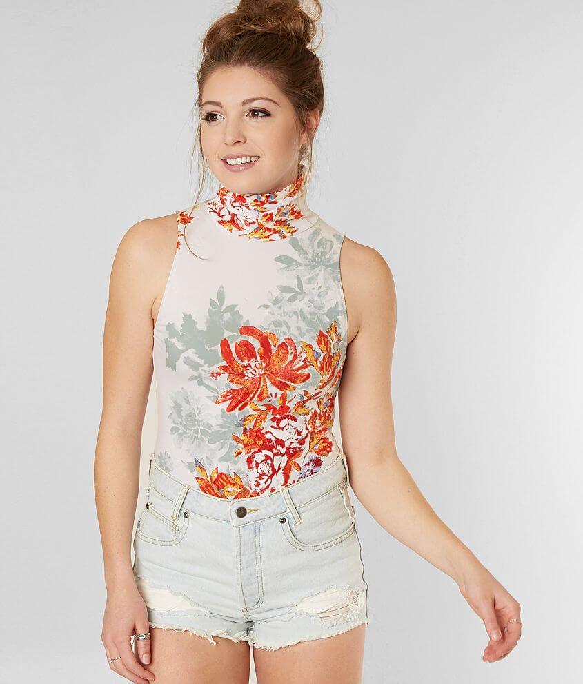 Free People Pixie Floral Bodysuit front view
