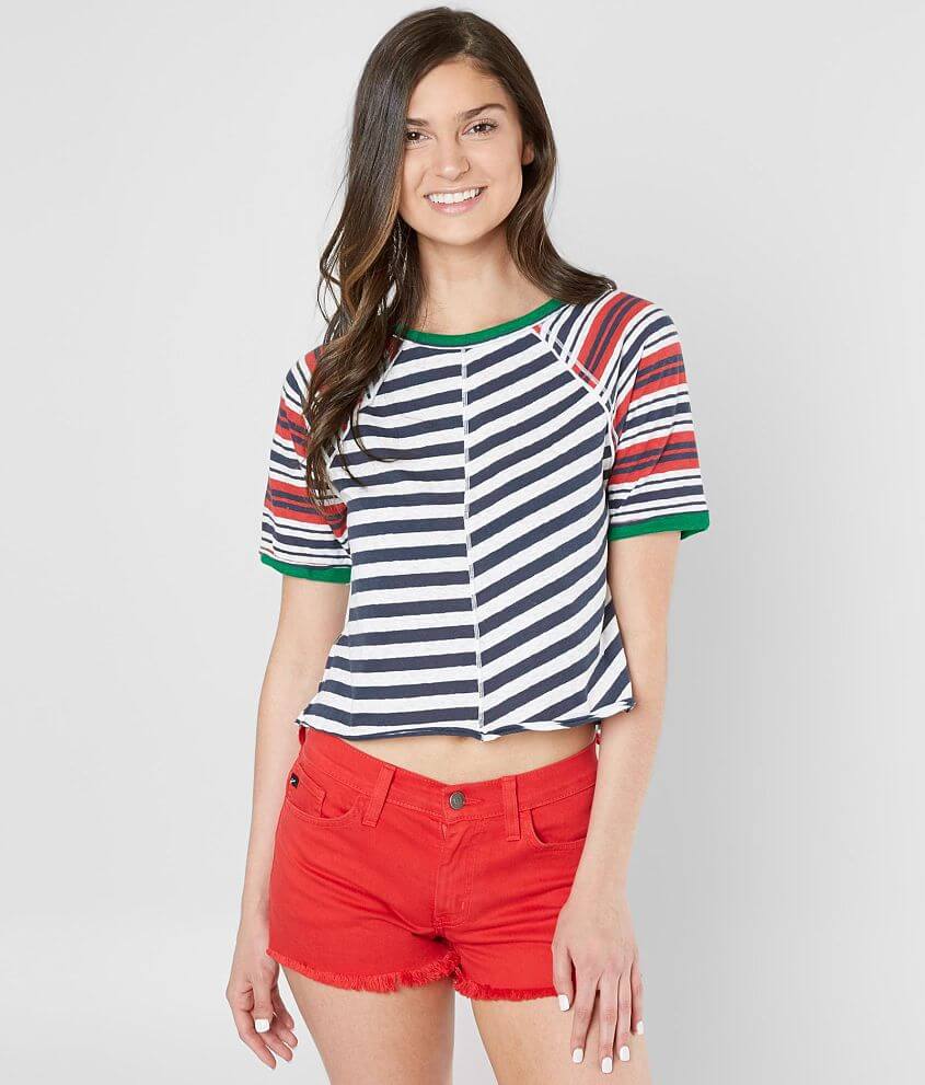 Free People Prepster Cropped T-Shirt front view